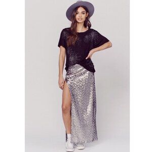 Blue Life Sequin Maxi Skirt NWOT XS